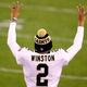 Jameis Winston #2 of the New Orleans Saints signals for the fourth quarter at Lincoln Financial Field on December 13, 2020 in Philadelphia, Pennsylvania.